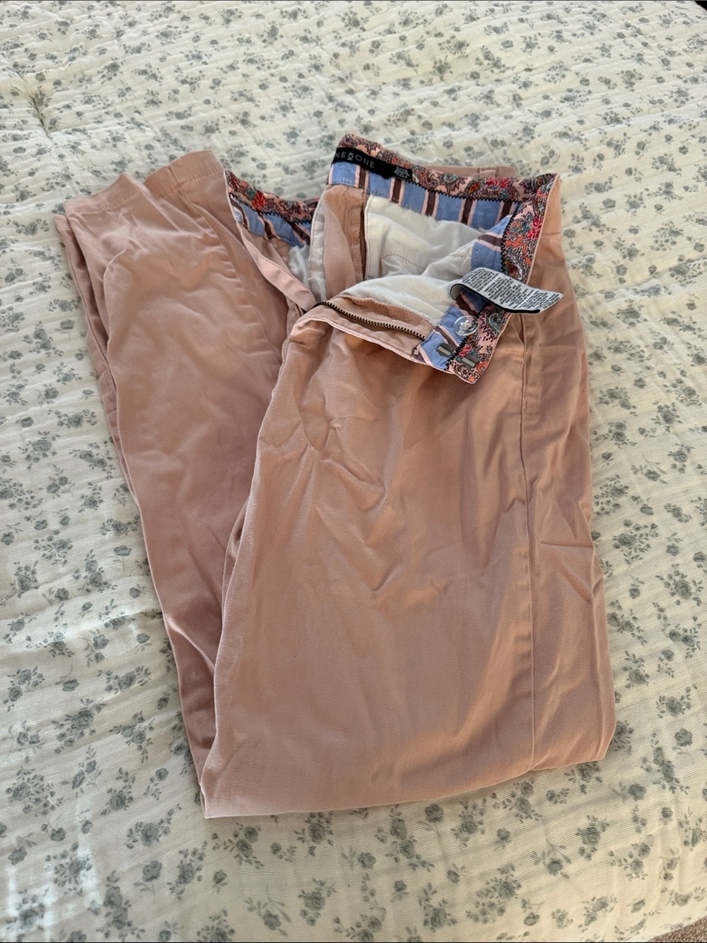 Casual Stretch Chino Pants - Blush Pink